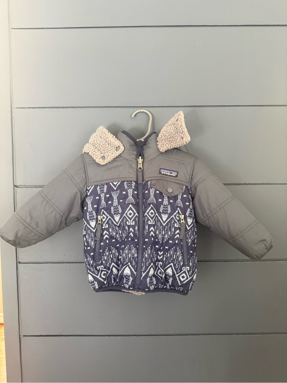 Patagonia Baby Reversible Tribbles Hoody Jacket 12-18 months